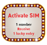 Activate SIM 1 number Receive 1 lucky entry
