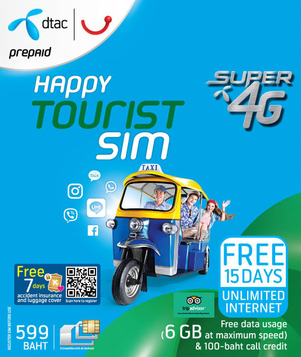 dtac tourist sim extend