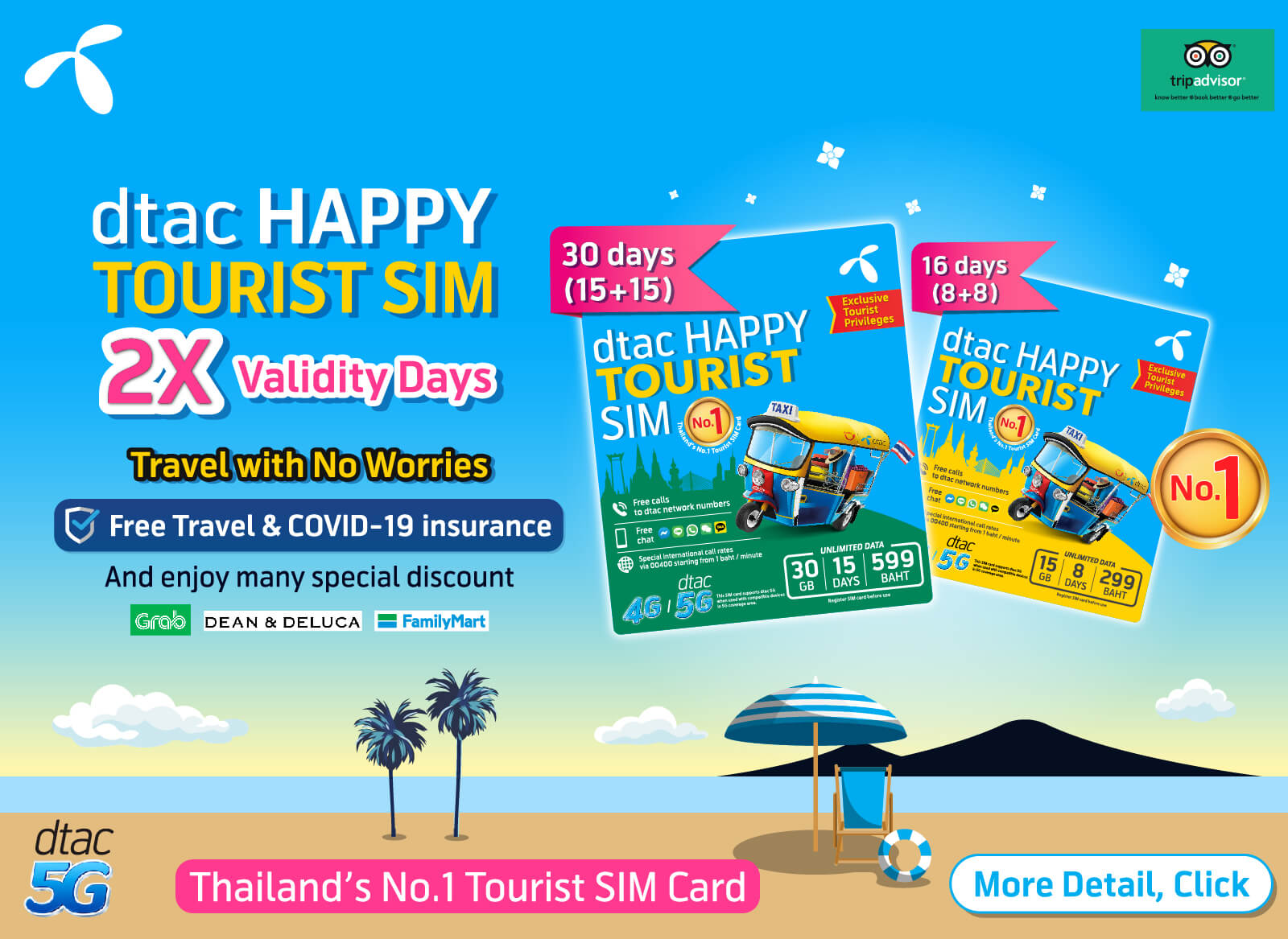 dtac tourist sim extend